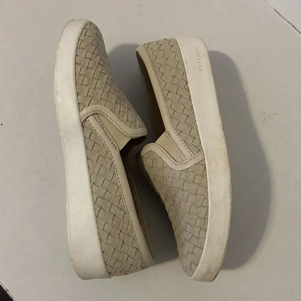Cole Haan Grandpro Spectator Slip On  Women 9 Beige Suede Sneakers Casual Loafer